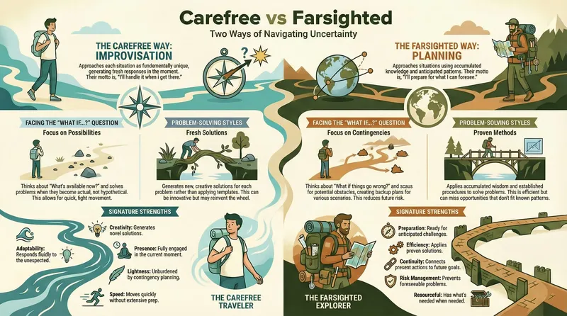 Carefree and Farsighted infographic