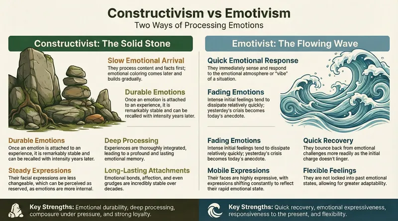 Constructivism and Emotivism infographic