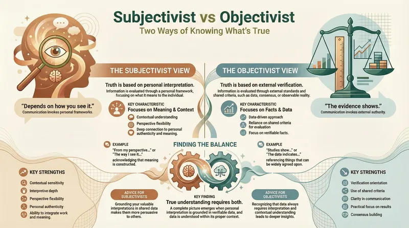 Subjectivist and Objectivist infographic
