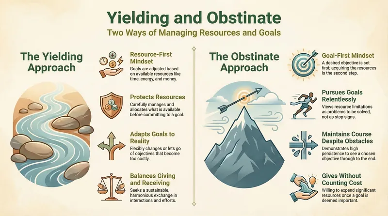 Yielding and Obstinate infographic